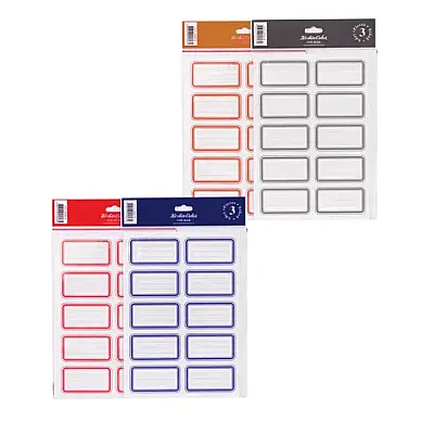 Keskin Tek Renk Kırmızı 3 Lü Etiket Kırmızı - 1