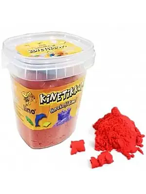 Lino Kinetik Kum 500 gr Kırmızı Kova + 3 Kalıp - 1