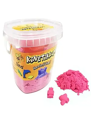 Lino Kinetik Kum 500 gr Pembe Kova + 3 Kalıp - 1