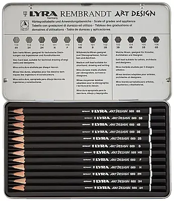 Lyra Dereceli Kalem Art Desıgn Metal Kutu 12 Li - 3