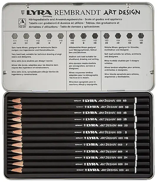 Lyra Dereceli Kalem Art Desıgn Metal Kutu 12 Li - 3