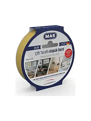 Mas 2644 Çift Taraflı Köpük Bant 25 x 5 mm - Mas (1)