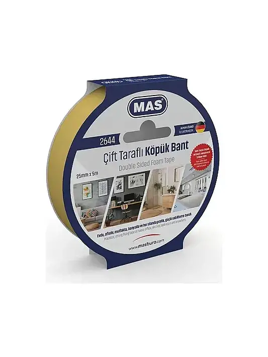 Mas 2644 Çift Taraflı Köpük Bant 25 x 5 mm - 2