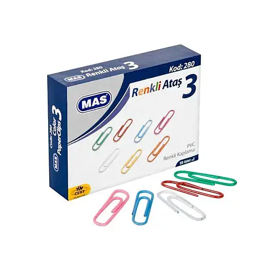 Mas 280 Renkli Ataş Pvc Kaplı 28 mm - 1