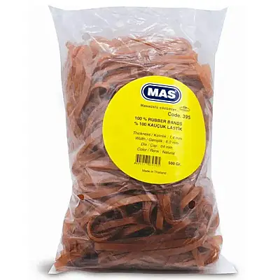 Mas 395 Ambalaj Lastiği Geniş Kauçuk 500 gr - Mas (1)