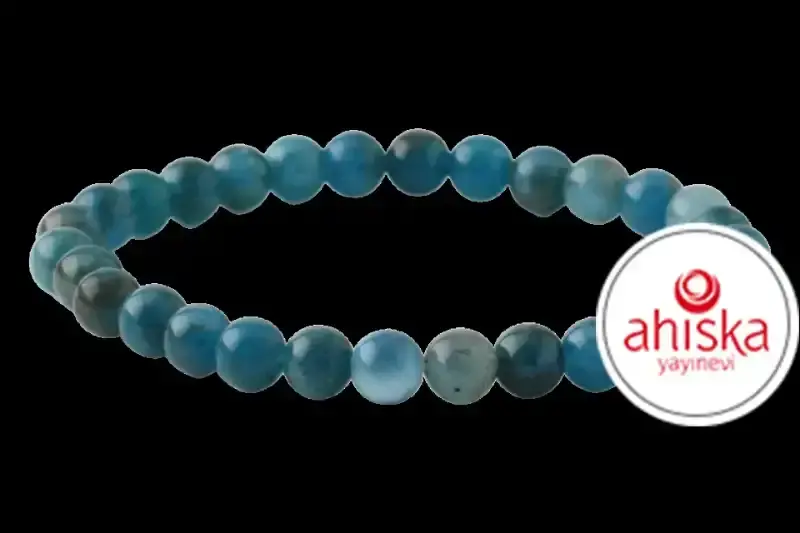 Mavi Apatit 6mm Doğal Taş Bileklik - 2