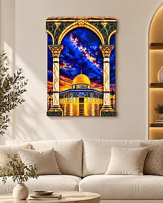 Mescidi Aksa Çift Katmanlı Duvar Tablosu 54x34 cm - Bemenda (1)