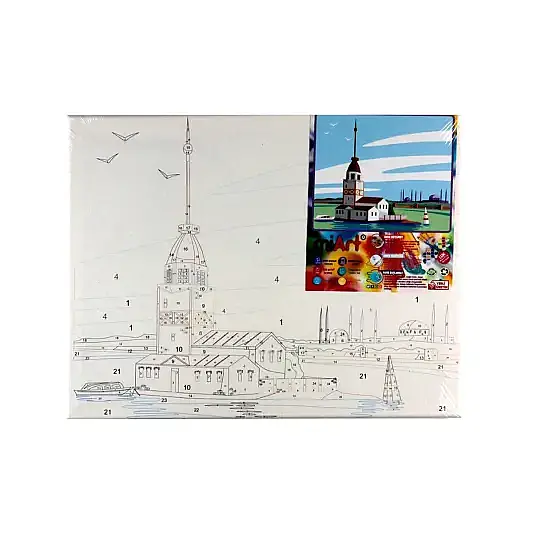 Miart Sayılarla Boyama Seti Kız Kulesi 30 x 40 cm - 4