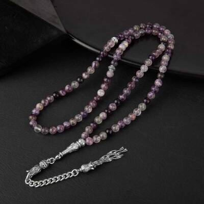 Mor Florit Doğal Taş Tesbih 99luk - 6mm - 4