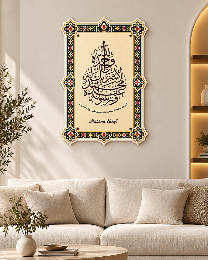 Mührü Şerif Çift Katmanlı Duvar Tablosu 54x34 cm - 2