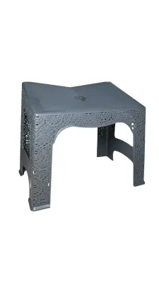 Nakışlı Plastik Rahle - Gri - 1