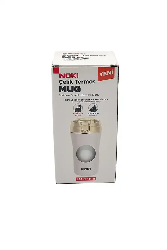 Noki Çelik Kahve Kupası Beyaz 400 ml - 1
