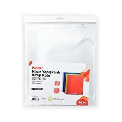 Noki Hazır Yapışkanlı Defter Kabı A4 10 Lu Şeffaf - Noki (1)