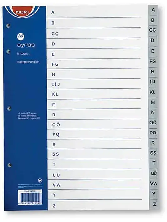 Noki Seperatör A-Z Harfler - 2