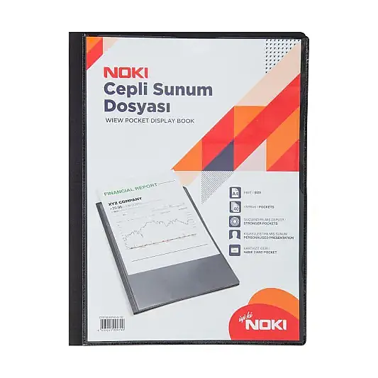 Noki Sunum Dosyası 40 Lı Cepli Siyah - 3
