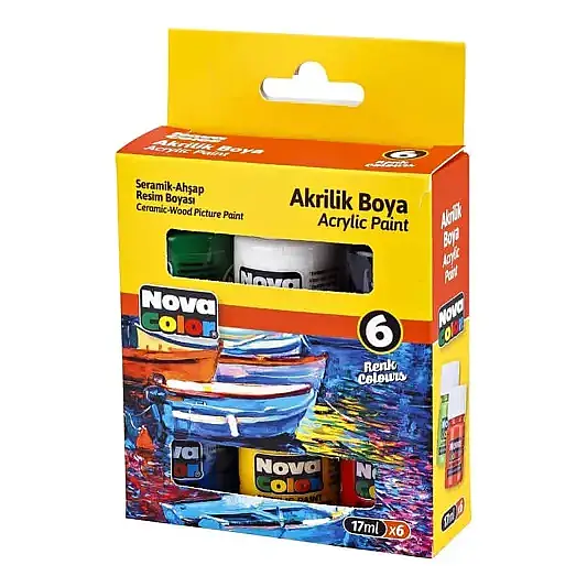Nova Color Akrilik Boya 17 ml 6 Lı - 1