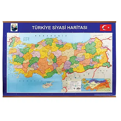 Panda Türkiye Siyasi Ve Fiziki Çıtalı Harita 70 x 100 - Panda (1)