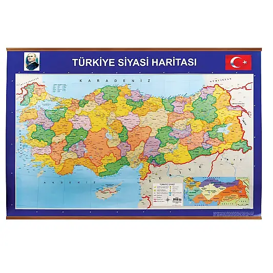 Panda Türkiye Siyasi Ve Fiziki Çıtalı Harita 70 x 100 - 2