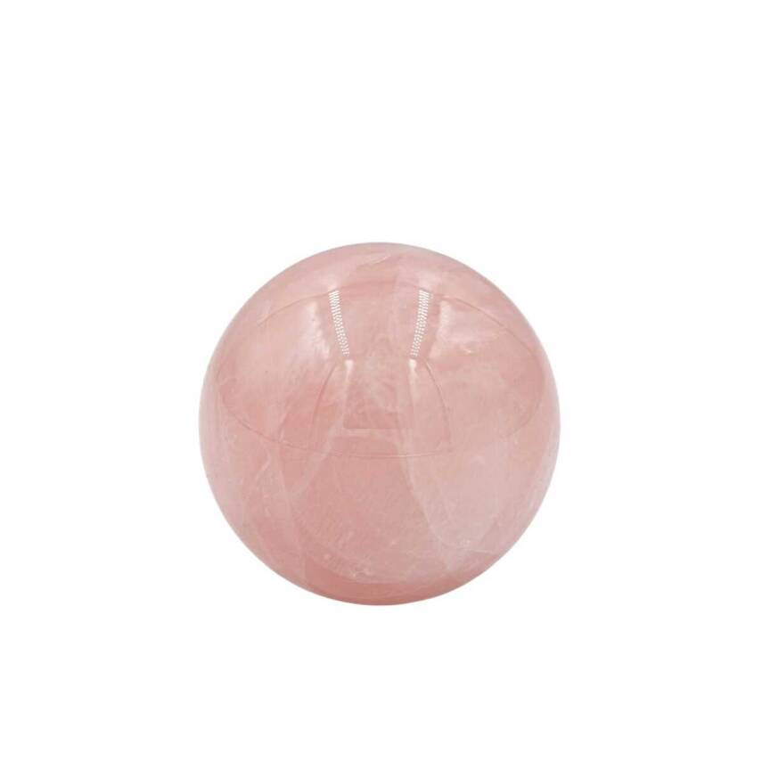 Pembe Kuvars Doğal Taş Küre Tımbıl El Taşı - 3