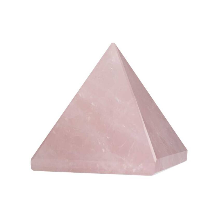 Pembe Kuvars Doğal Taş Piramit - 3cm - 1