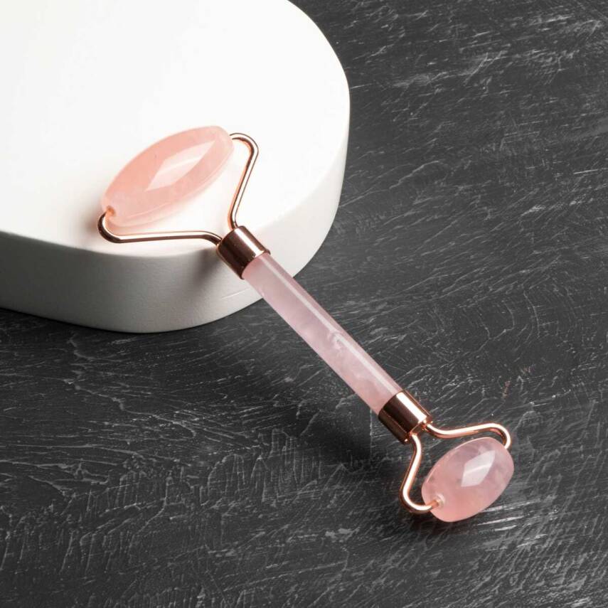 Pembe Kuvars Taşı Roller Masaj Aleti - 1