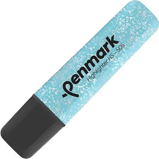 Penmark Fosforlu Kalem Metal Simli Açık Mavi - 1