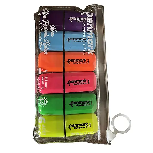 Penmark Mini Fosforlu Kalem 6 Lı Neon Renkler - 2