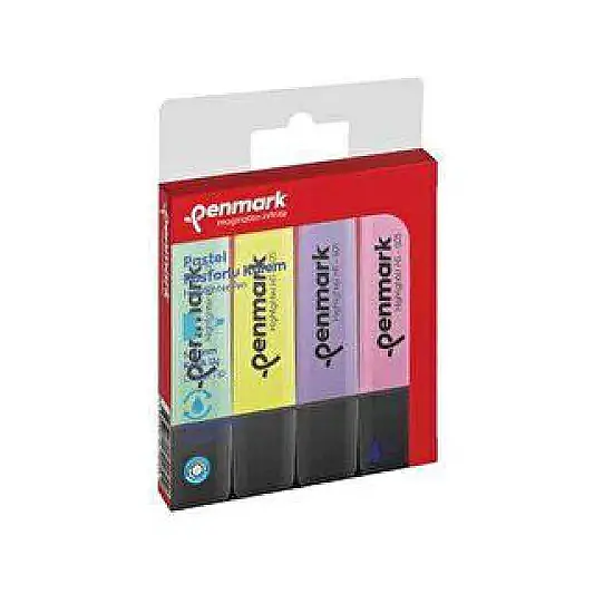 Penmark Pastel Renkler Fosforlu Kalem 1-5 mm Kesik Uç 4 Lü - 2
