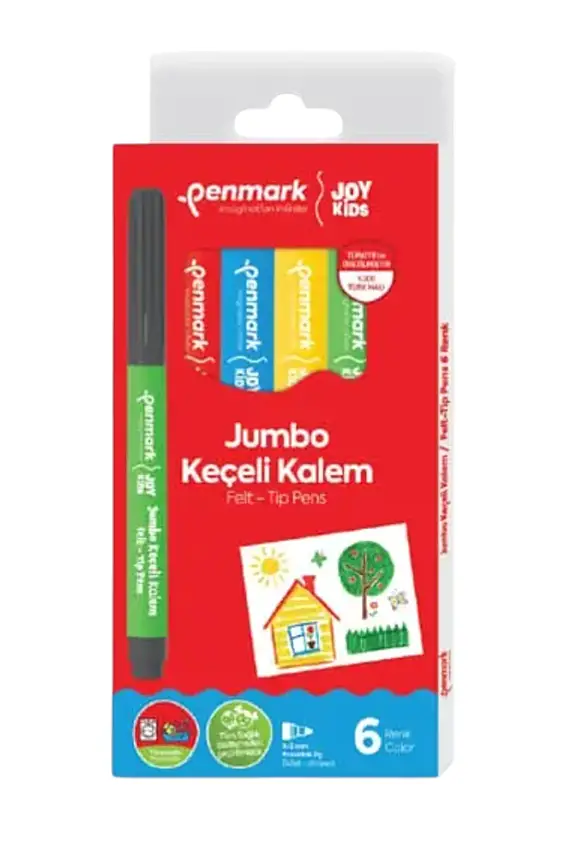 Penmark Yıkanabilir Süper Jumbo Keçeli Kalem 6 Lı - 2