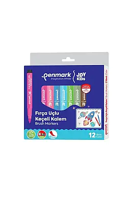 Penmark Yıkanabilir Süper Jumbo Keçeli Kalem Brush Uç 12 Li - Penmark (1)