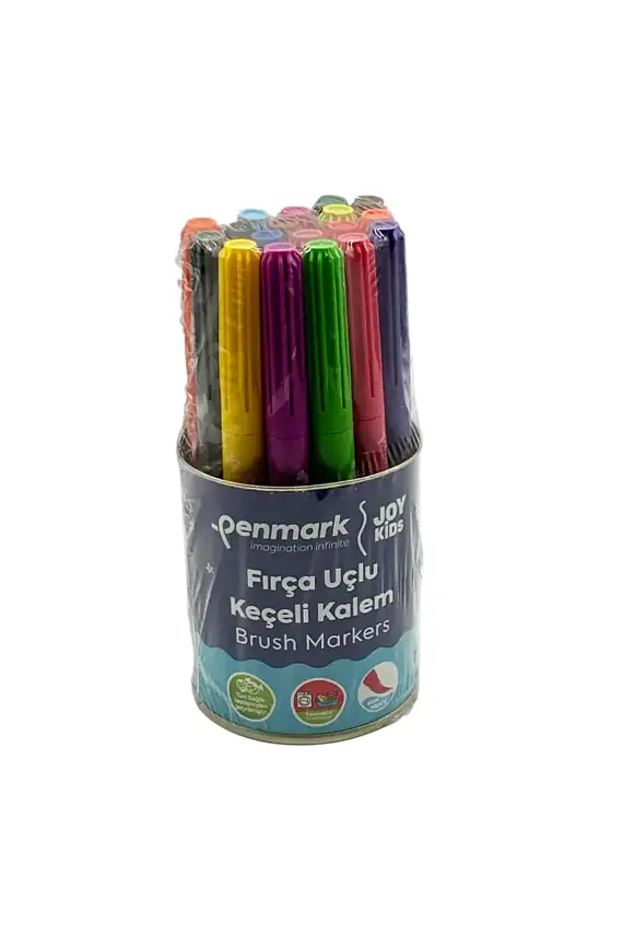 Penmark Yıkanabilir Süper Jumbo Keçeli Kalem Brush Uç 18 Li Metal Kutu - 2