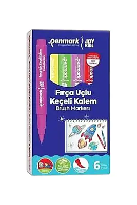 Penmark Yıkanabilir Süper Jumbo Keçeli Kalem Brush Uç 6 Lı - Penmark (1)