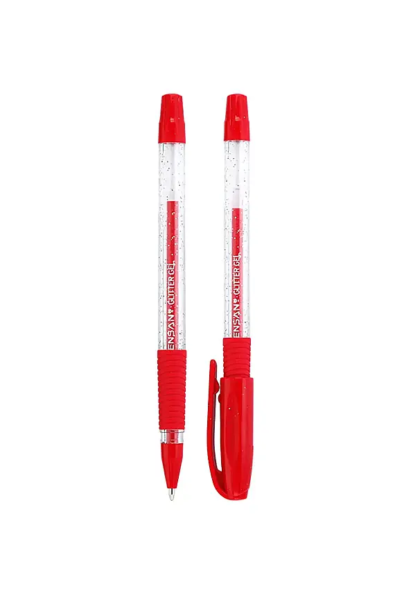 Pensan Glitter Simli Jel Kalem 1 mm Kırmızı - 2