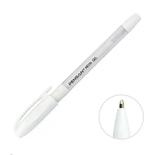 Pensan Neon Jel Kalem 1 mm Beyaz - 2