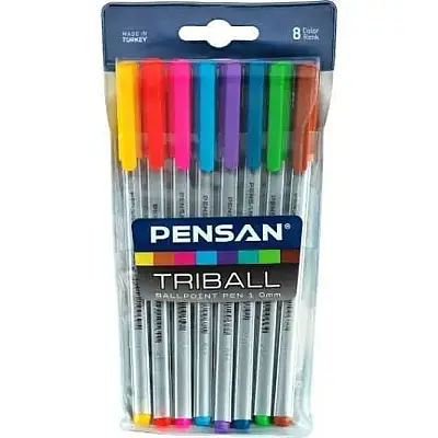 Pensan Triball Tükenmez Kalem Renkli 8 Li Set - Pensan (1)