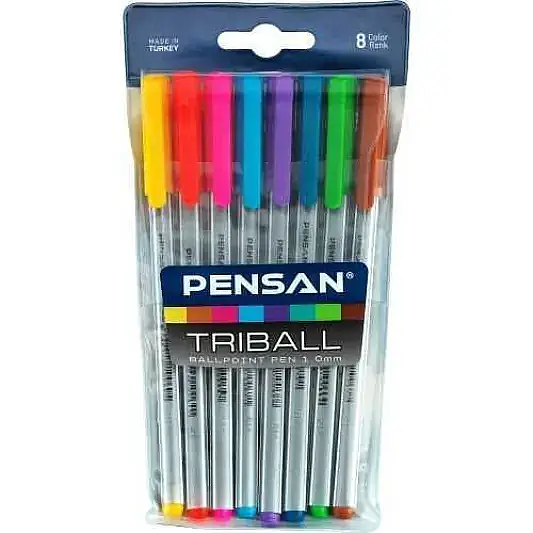 Pensan Triball Tükenmez Kalem Renkli 8 Li Set - 2