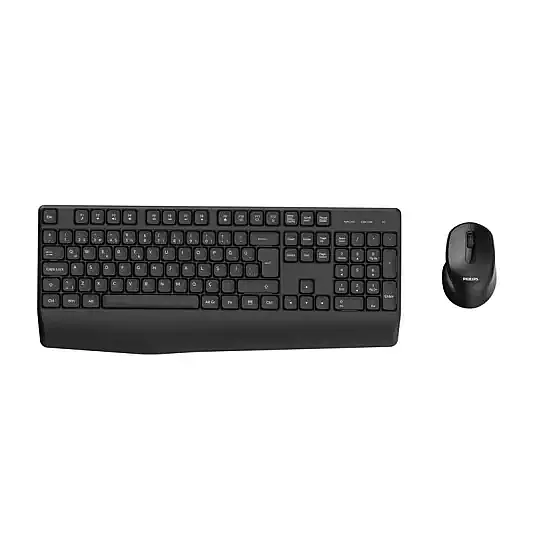Philips Kablosuz Klavye Q Türkçe + Mouse Set Siyah - 1