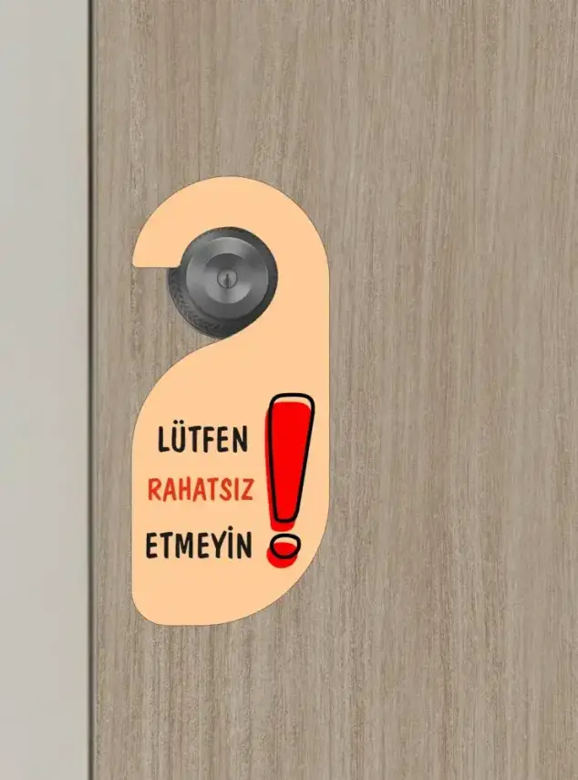 Please Do Not Disturb, Lütfen Rahatsız Etmeyin Kapı Askısı Kapı Uyarı Levhası - 2