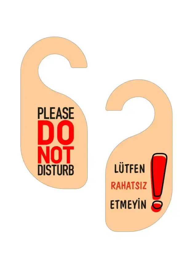 Please Do Not Disturb, Lütfen Rahatsız Etmeyin Kapı Askısı Kapı Uyarı Levhası - 3