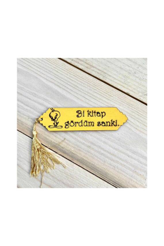 Püsküllü Kitap Ayraç - Bi Kitap Gördüm Sanki - 1