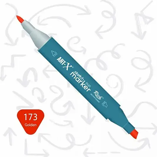 Rich Art-X Çift Uçlu Sketch Markör Kalem 173 Altın Sarı - 1