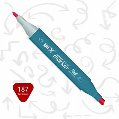 Rich Art-X Çift Uçlu Sketch Markör Kalem 187 Yeşilimsi - Rich (1)