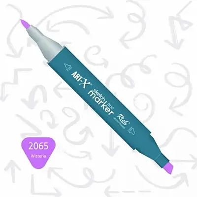 Rich Art-X Çift Uçlu Sketch Markör Kalem 2065 Mor Salkım - Rich (1)