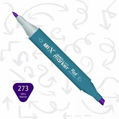 Rich Art-X Çift Uçlu Sketch Markör Kalem 273 Ultramarin - 1