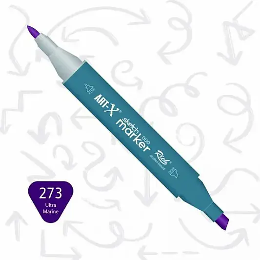 Rich Art-X Çift Uçlu Sketch Markör Kalem 273 Ultramarin - 1
