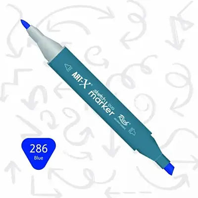 Rich Art-X Çift Uçlu Sketch Markör Kalem 286 Mavi - 1