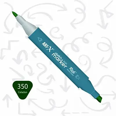 Rich Art-X Çift Uçlu Sketch Markör Kalem 350 Seladon - Rich (1)