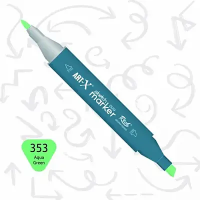 Rich Art-X Çift Uçlu Sketch Markör Kalem 353 Su Yeşili - Rich (1)