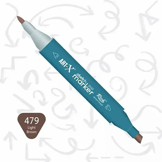 Rich Art-X Çift Uçlu Sketch Markör Kalem 479 Açık Kahverengi - 2