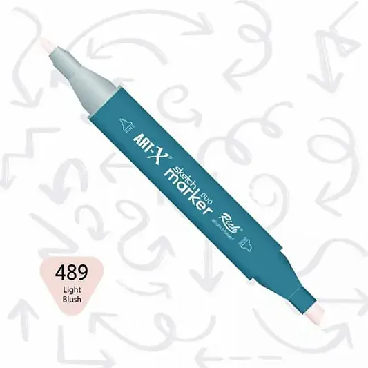Rich Art-X Çift Uçlu Sketch Markör Kalem 489 Açık Allık - 1